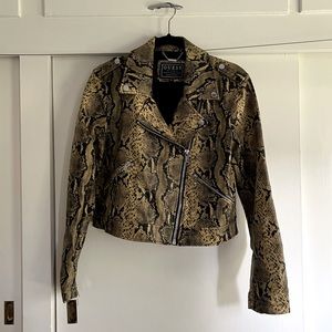 Guess Snakeskin Faux Leather Jacket
